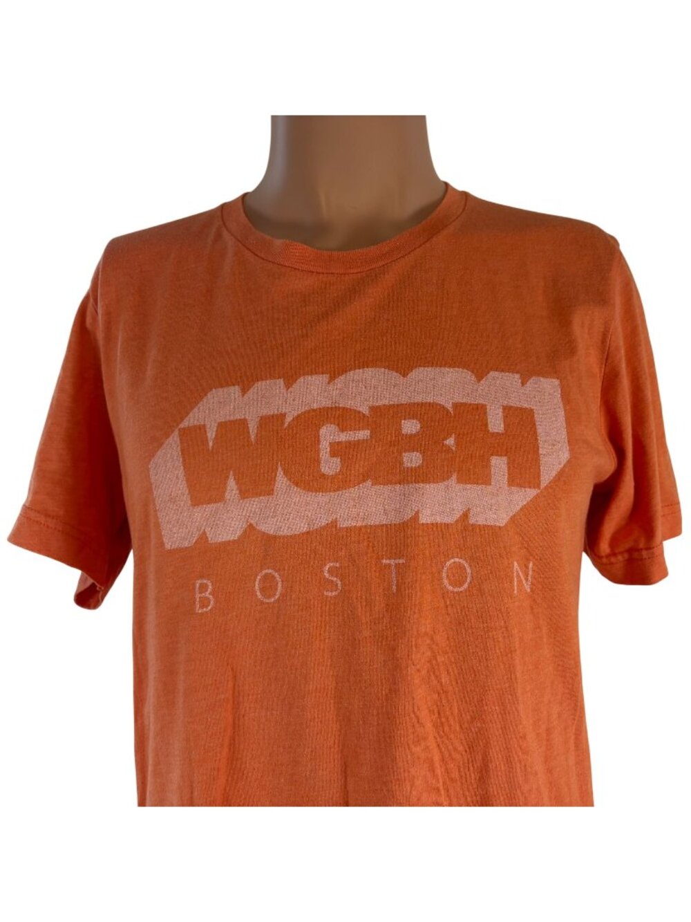 WGBH Boston T Shirt Mens Size M Orange National Public Radio Station